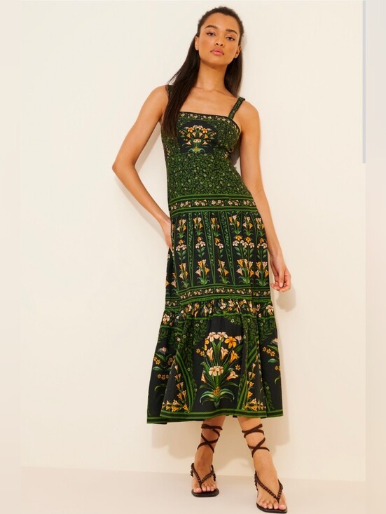 FARM Rio Dresses & Skirts - Farm Rio Flowers Arch Back Sleeveless Maxi Sundress size Medium
